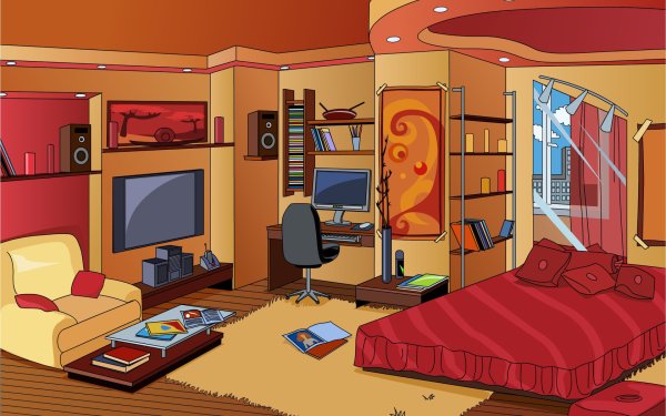 Мультяшная комната