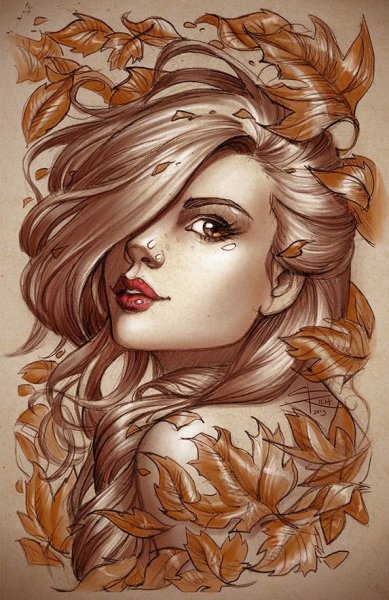 Красивые нарисованные девушки