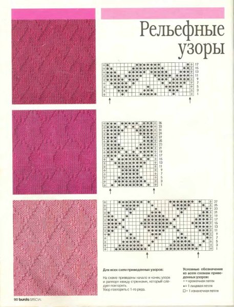 Узоры спицами ажурные листики спицами