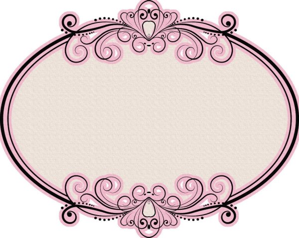 Красивая овальная рамка