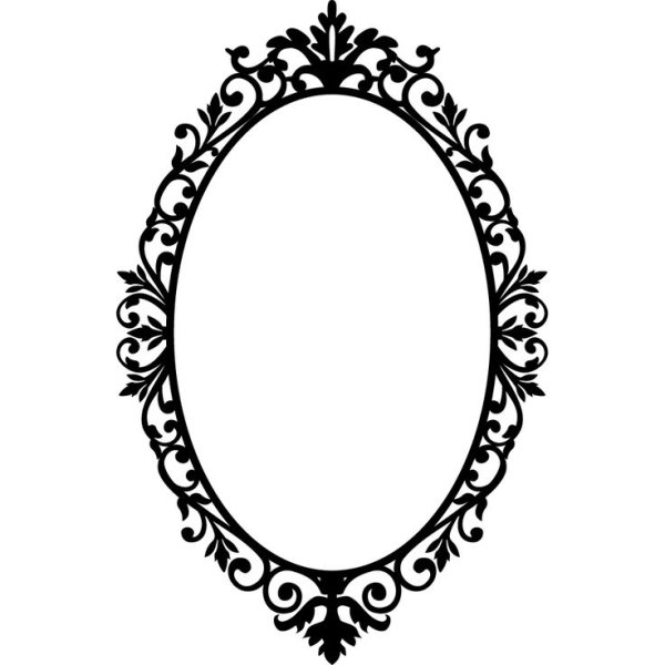 Овальная ажурная рамка