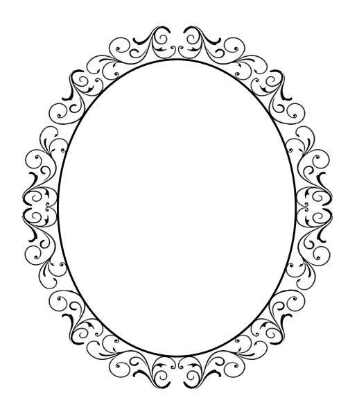 Узорная рамка овал
