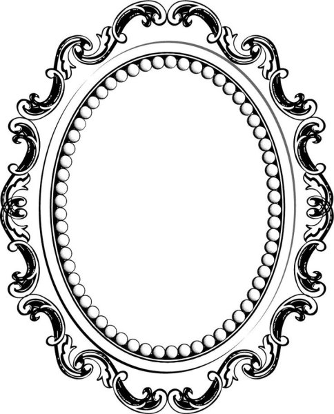 Овальная ажурная рамка