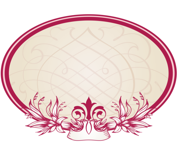 Овальный цветочный орнамент