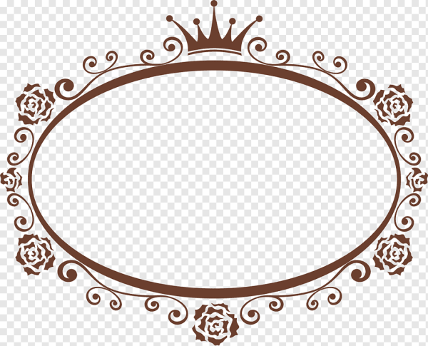 Овальная рамка узор
