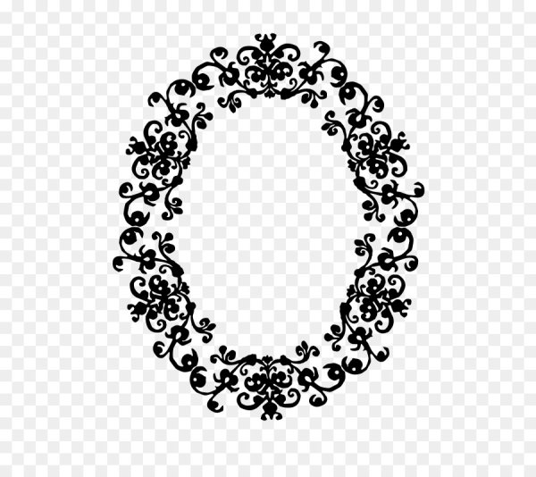 Овальная рамка узор