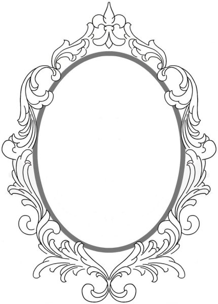 Овальные рамки с орнаментом