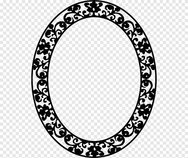 Овальная Узорная рамка