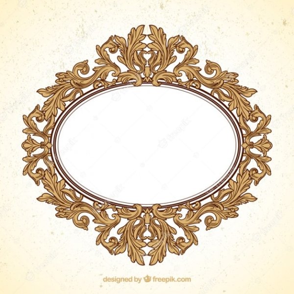 Винтажный овал