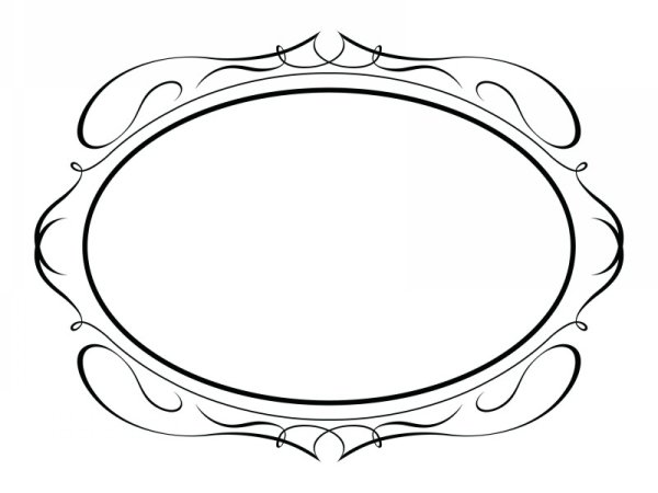 Рамка овал вензеля