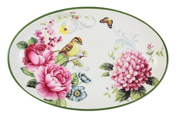 Цветы в овале для декупажа