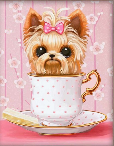 Собачка в чашке