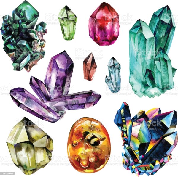 Рисование драгоценных камней