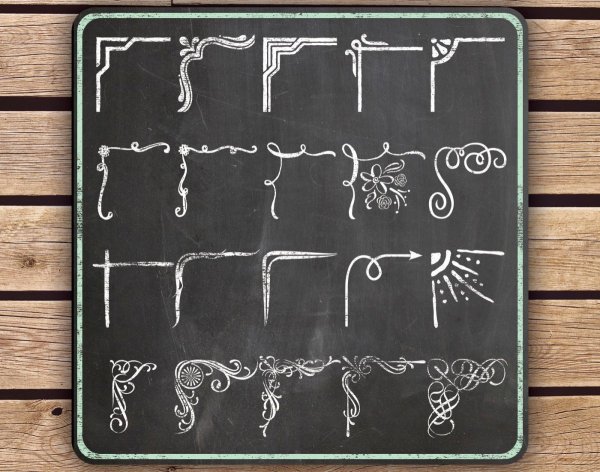 Узоры на меловой доске