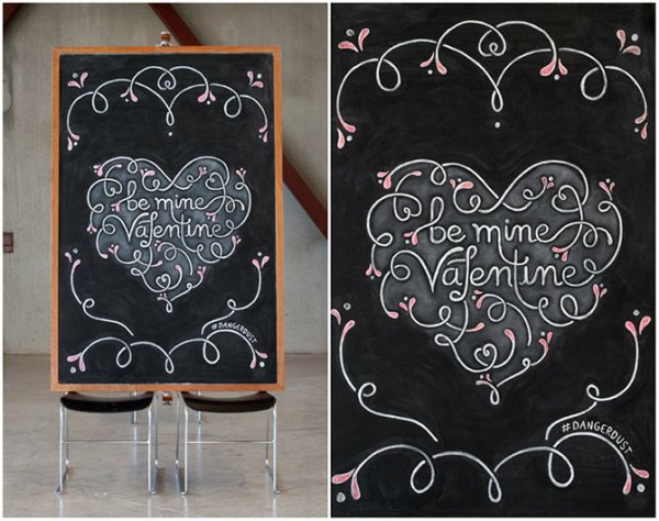 Рисунки на меловой доске