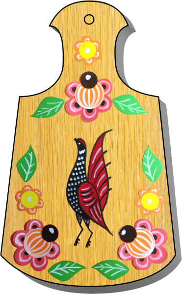 Доска для резки хлеба Городецкая роспись