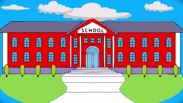 Здание школы без фона
