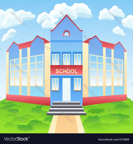 Стилизованное здание школы