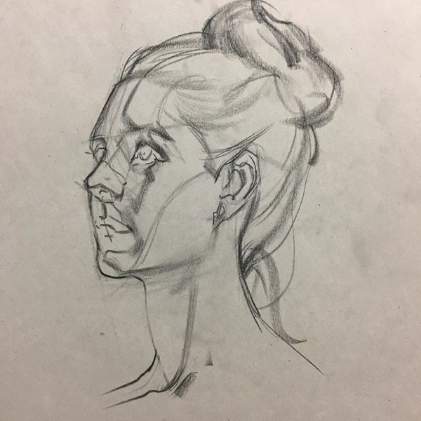 Наброски женской головы