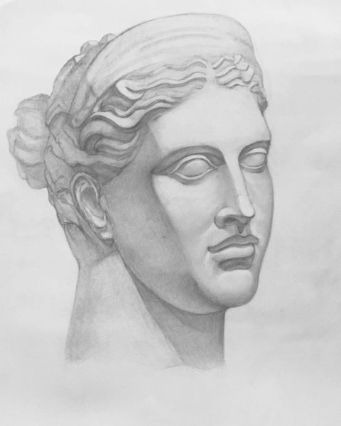 Гипсовая голова Артемида