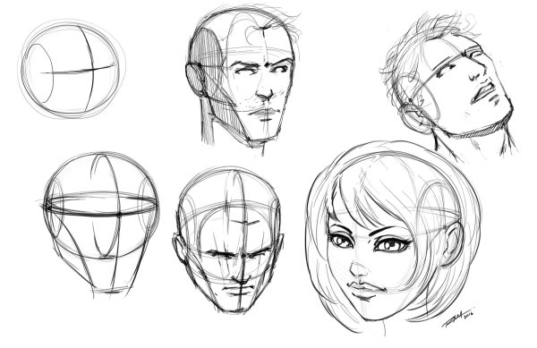 Голова Нефертити Академический рисунок