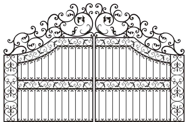 Красивые ажурные ворота
