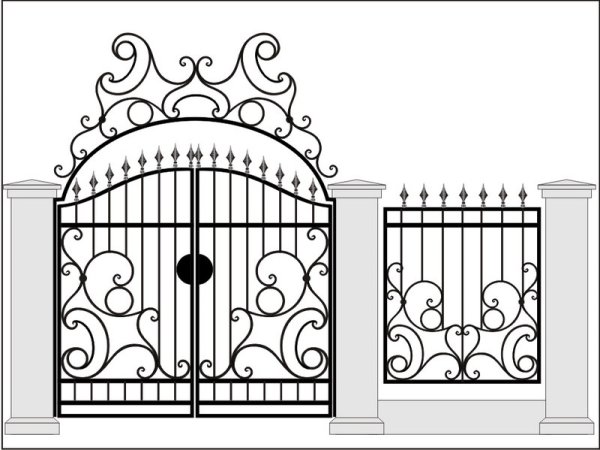 Ажурные ограды карандашом