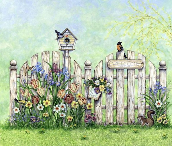 Рисование на заборе