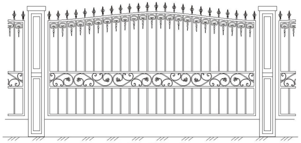 Ажурные узоры на заборе