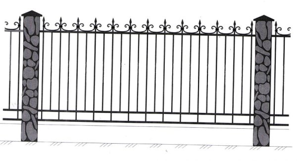 Железные заборы с узорами