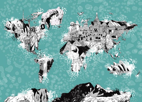 Карта стилизованная