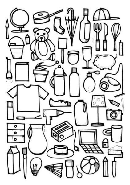 Предметы для раскрашивания