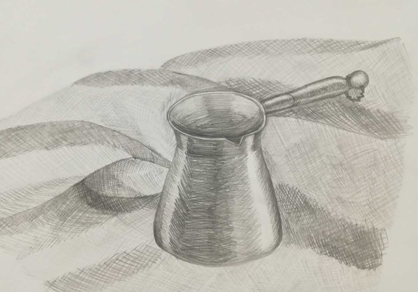 Турка для кофе карандашом