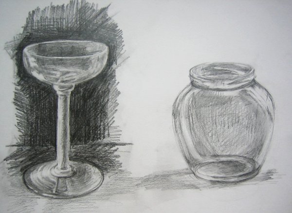 Рисование стеклянных предметов