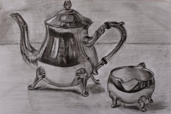 Чайник карандашом