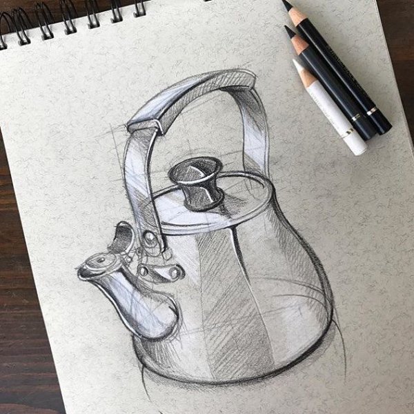 Скетчи карандашом предметы