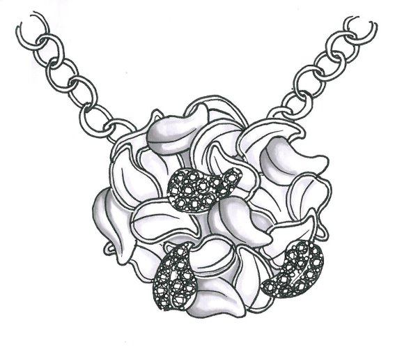 Набросок ювелирного украшения легко