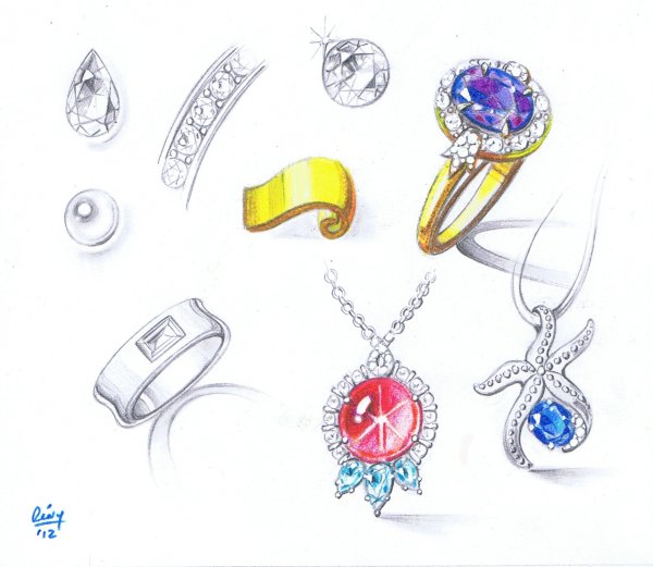 Эскизы кулонов