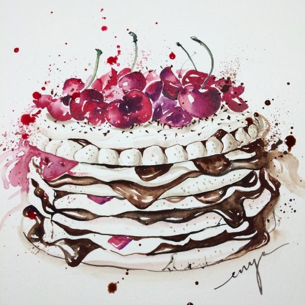 Акварельные сладости