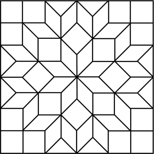 Геометрический орнамент в квадрате