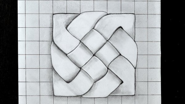 Иллюзии в тетради в клетку