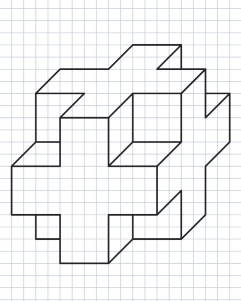 Фигуры по клеточкам сложные