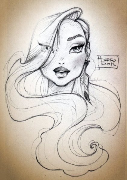 Эльза Дисней для срисовки