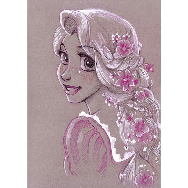 Нарисовать принцессу Дисней Ариэль