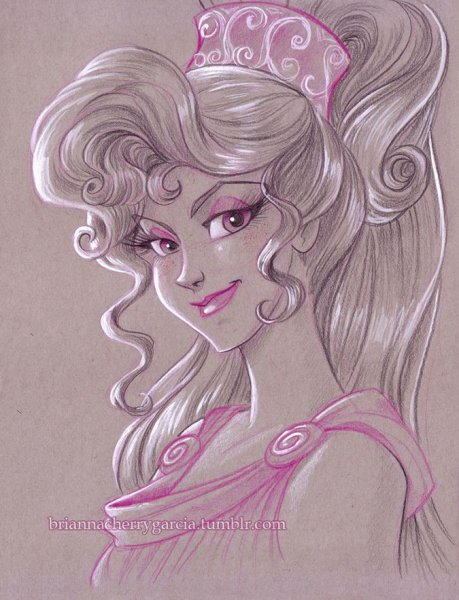 Ариэль цветными карандашами