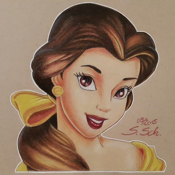 Принцесса Рапунцель для срисовки