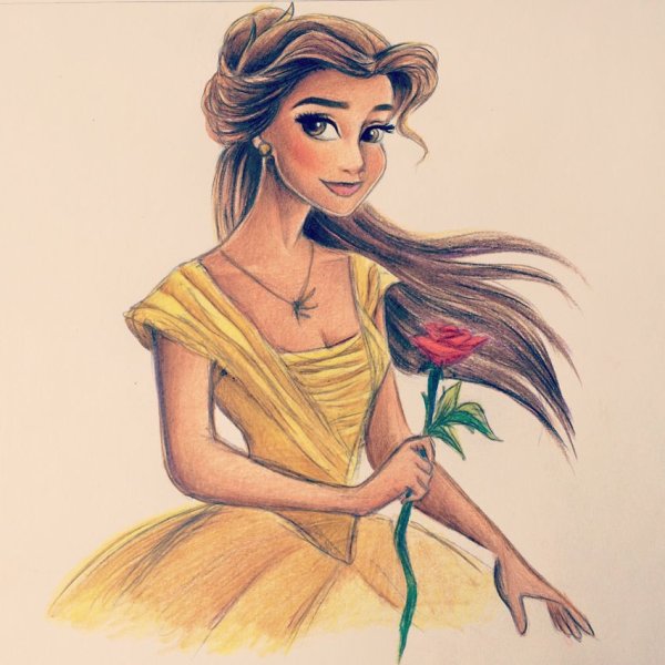 Принцессы Диснея карандашом