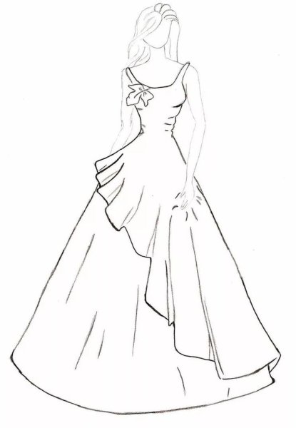 Эскизы модных платьев