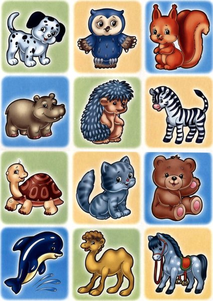 Животные на шкафчик в детский сад