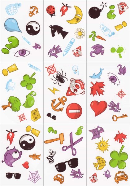 Доббль карточки